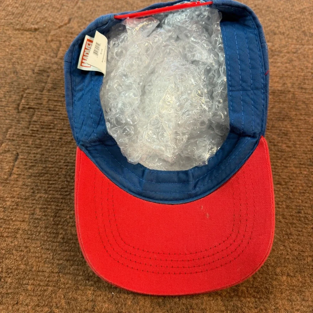 A+ Marvel Spider-Man Kids Baseball Cap Blue Red Web Graphic Hat OSFM RN14750